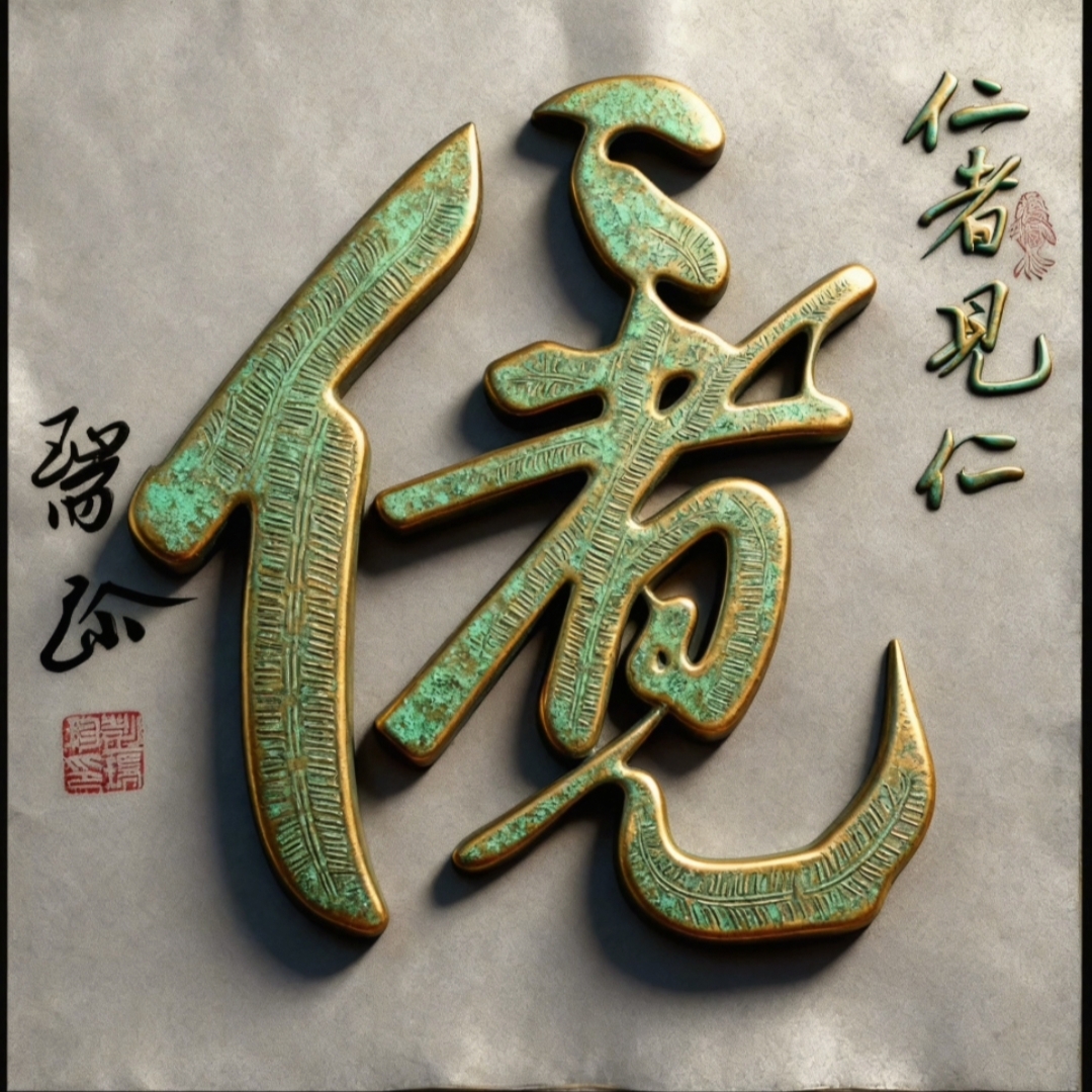 创新派书法作品展示：《仁者见仁》《智者见智》《苦中作乐》