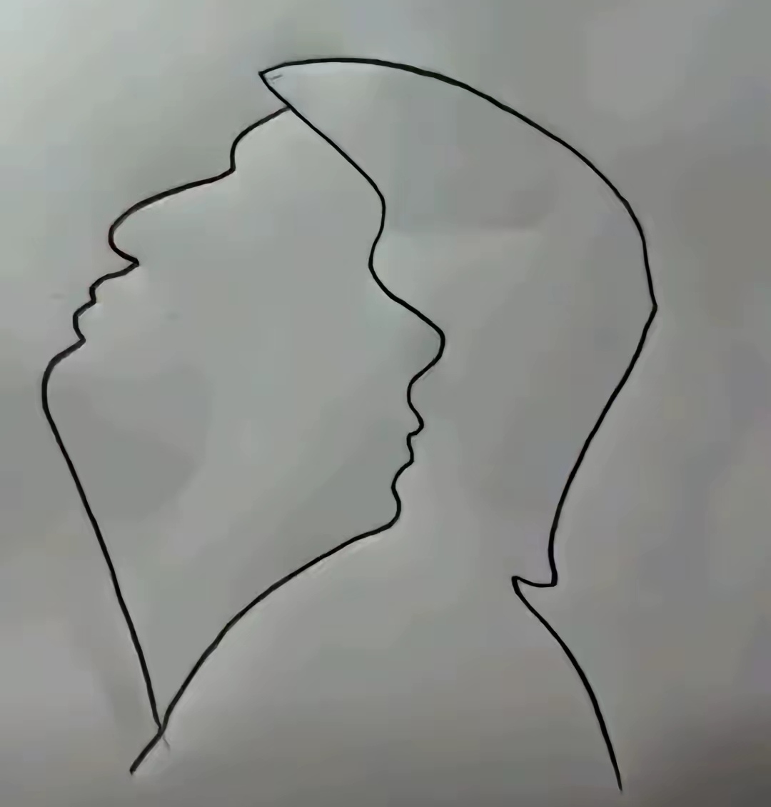 就说画的像不像吧，
一个特朗普，
一个普京。