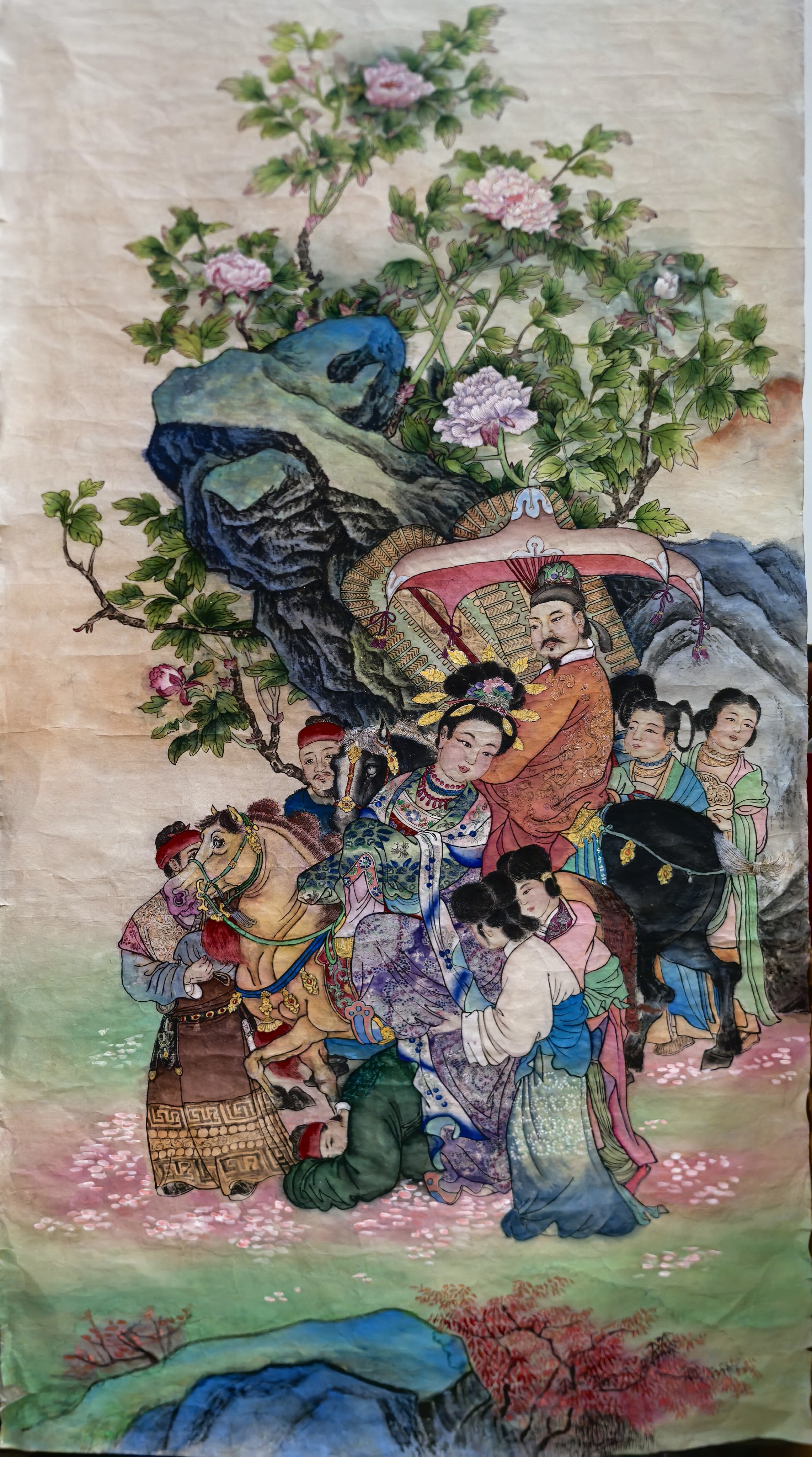 新年后完成的第一幅作品《贵妃上马》