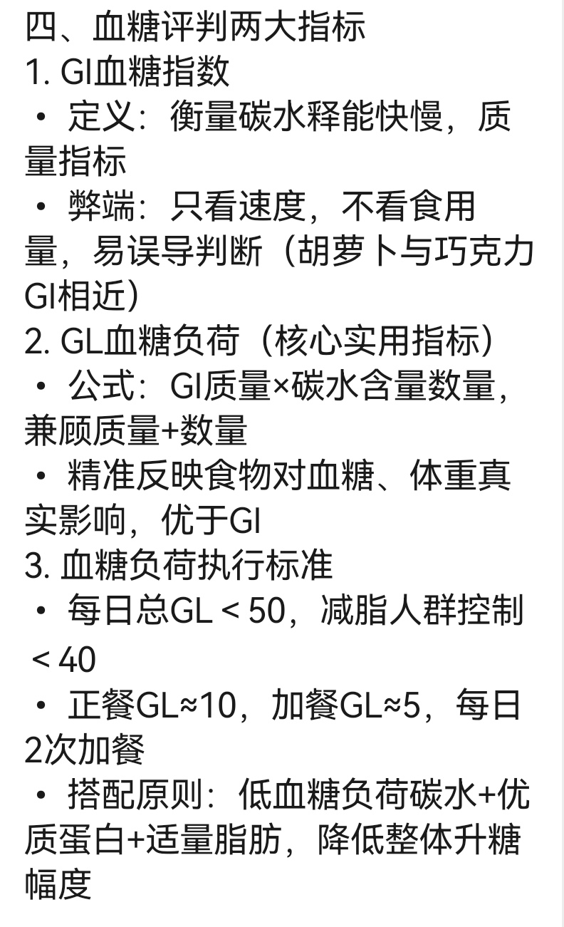 健康管理学习
碳水与血糖管控内容概要
