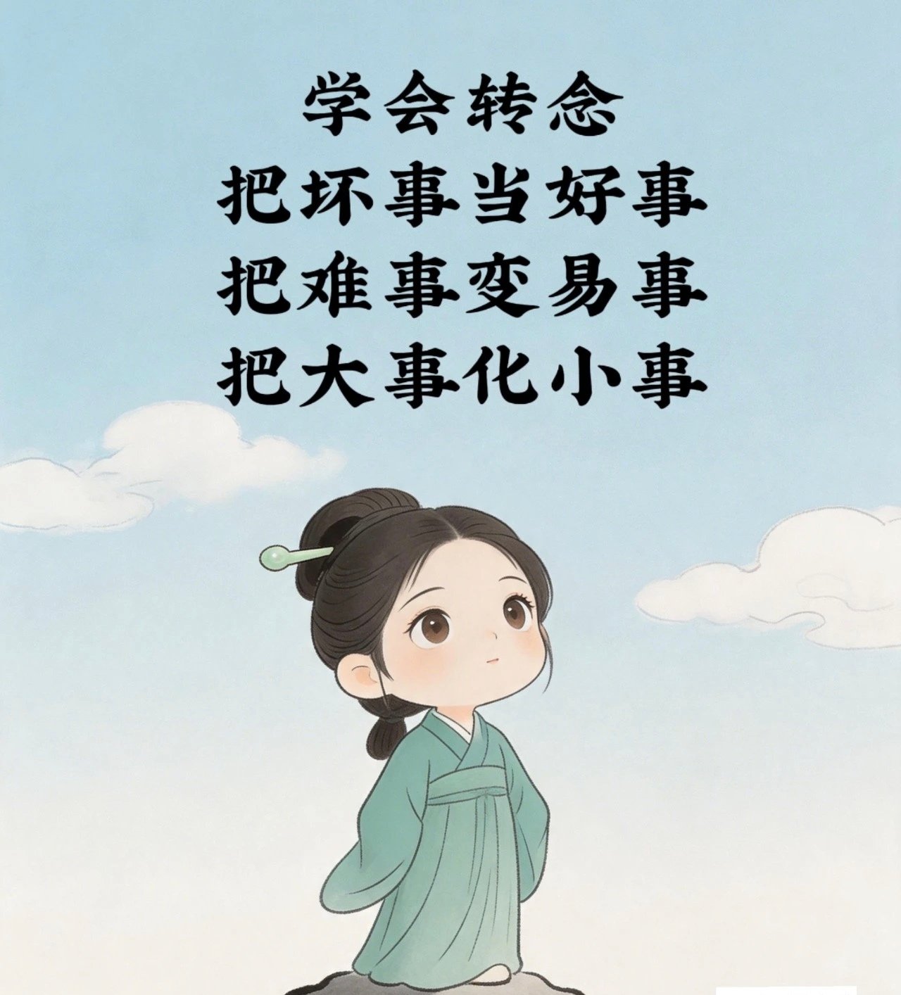 学会转念，把坏事当好事。佛家常说“物随心转，境由心生。”很多时候，困住你的不是事情本身，而是你的念头