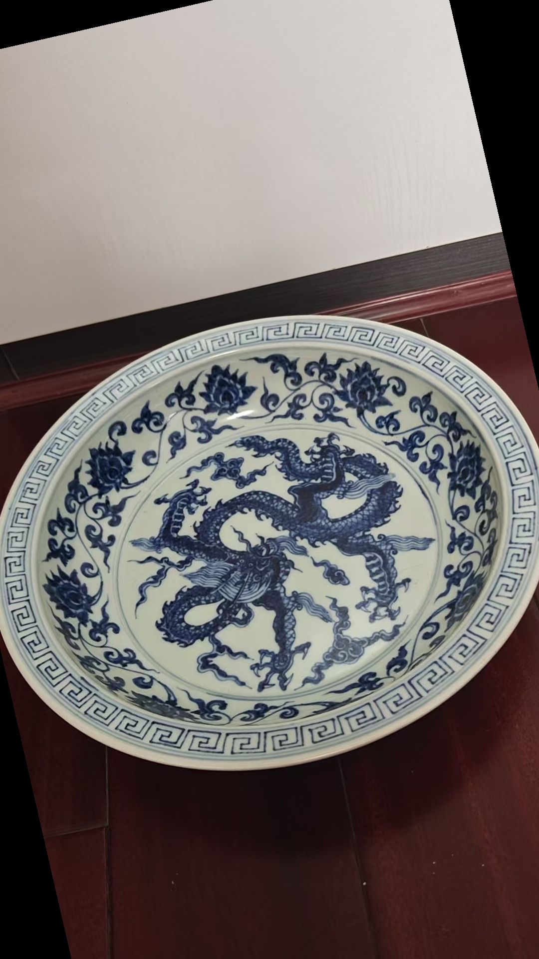 明官窑青花缠枝莲云龙纹🙏