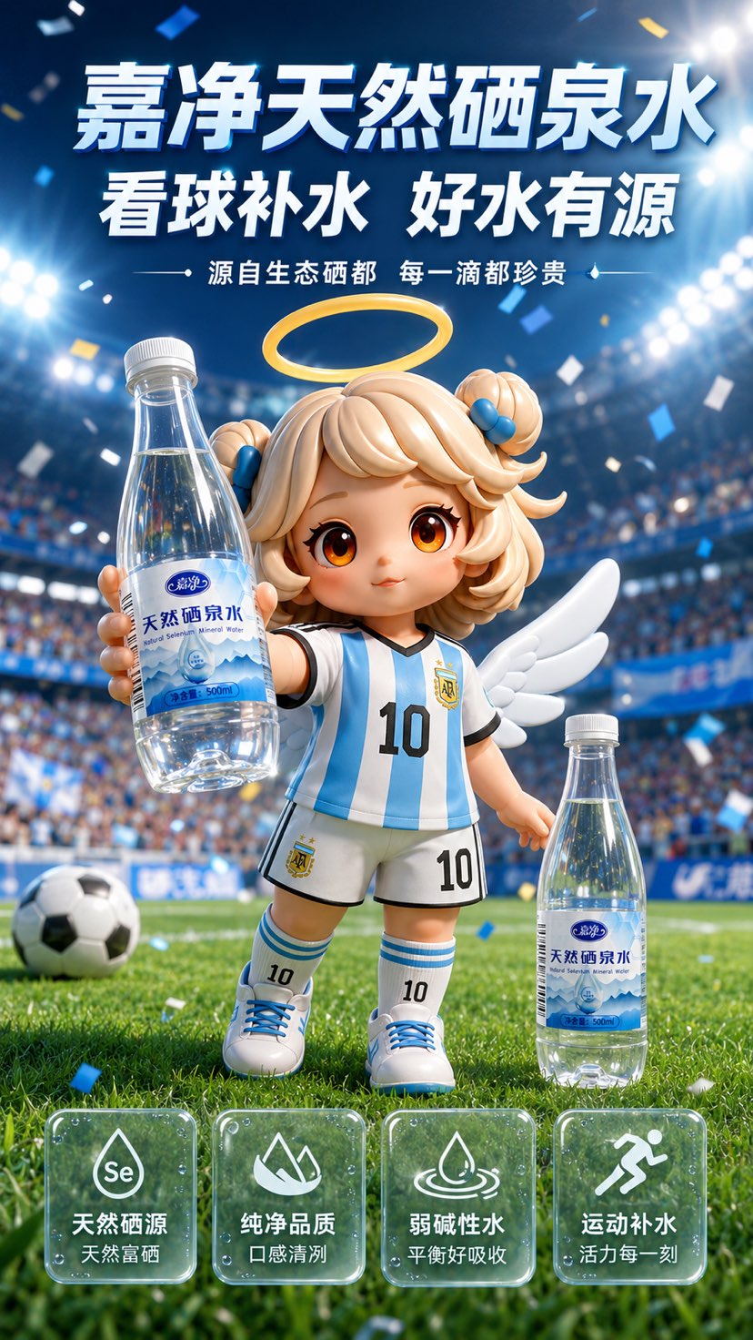 ⚽ 看球补水，好水自有源
嘉净天然硒泉水
源自生态硒都的纯净
天然富硒，清冽好吸收
一口鲜活，观赛更