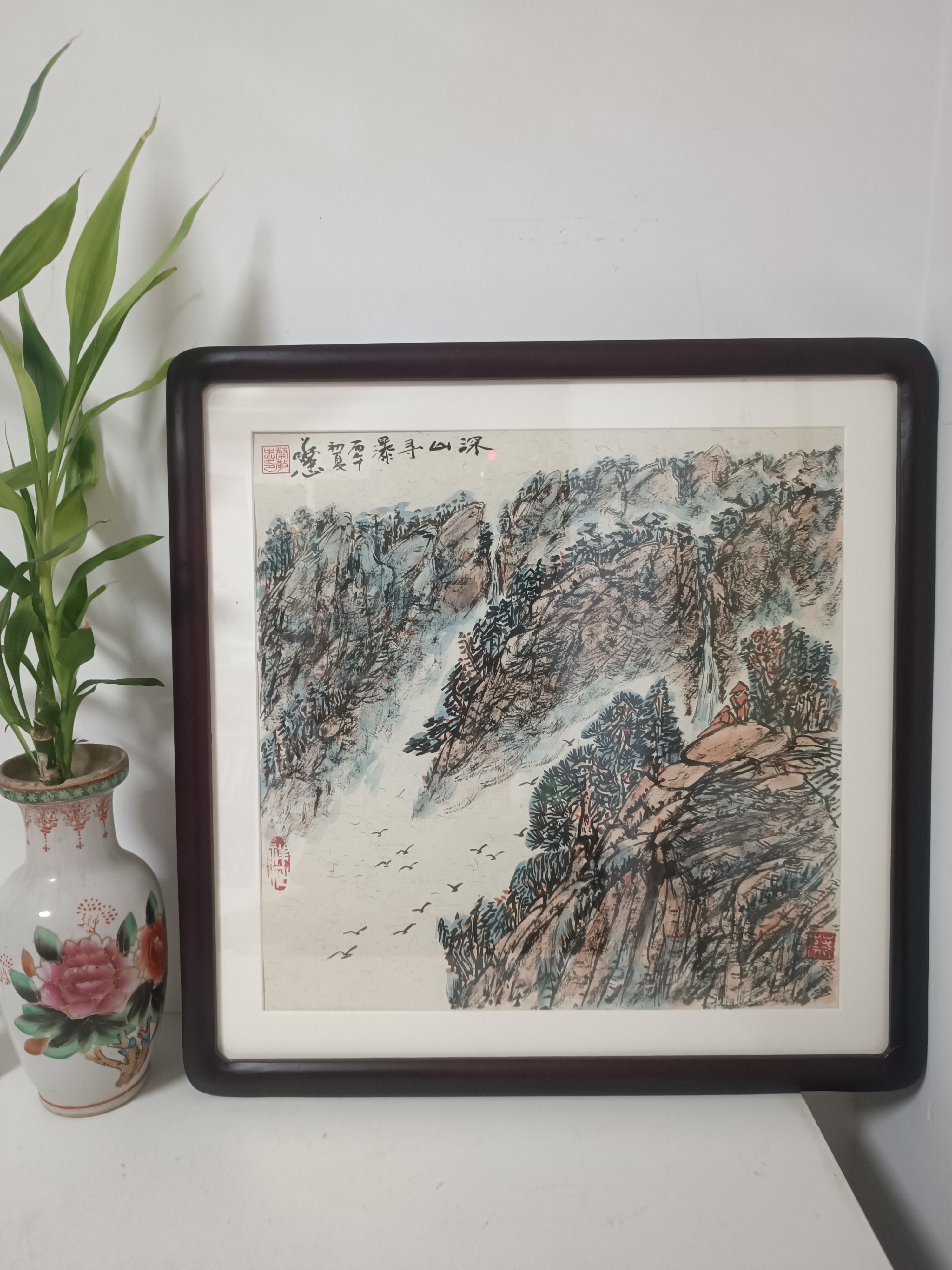 线墨山水画作品🌹🌹🌹