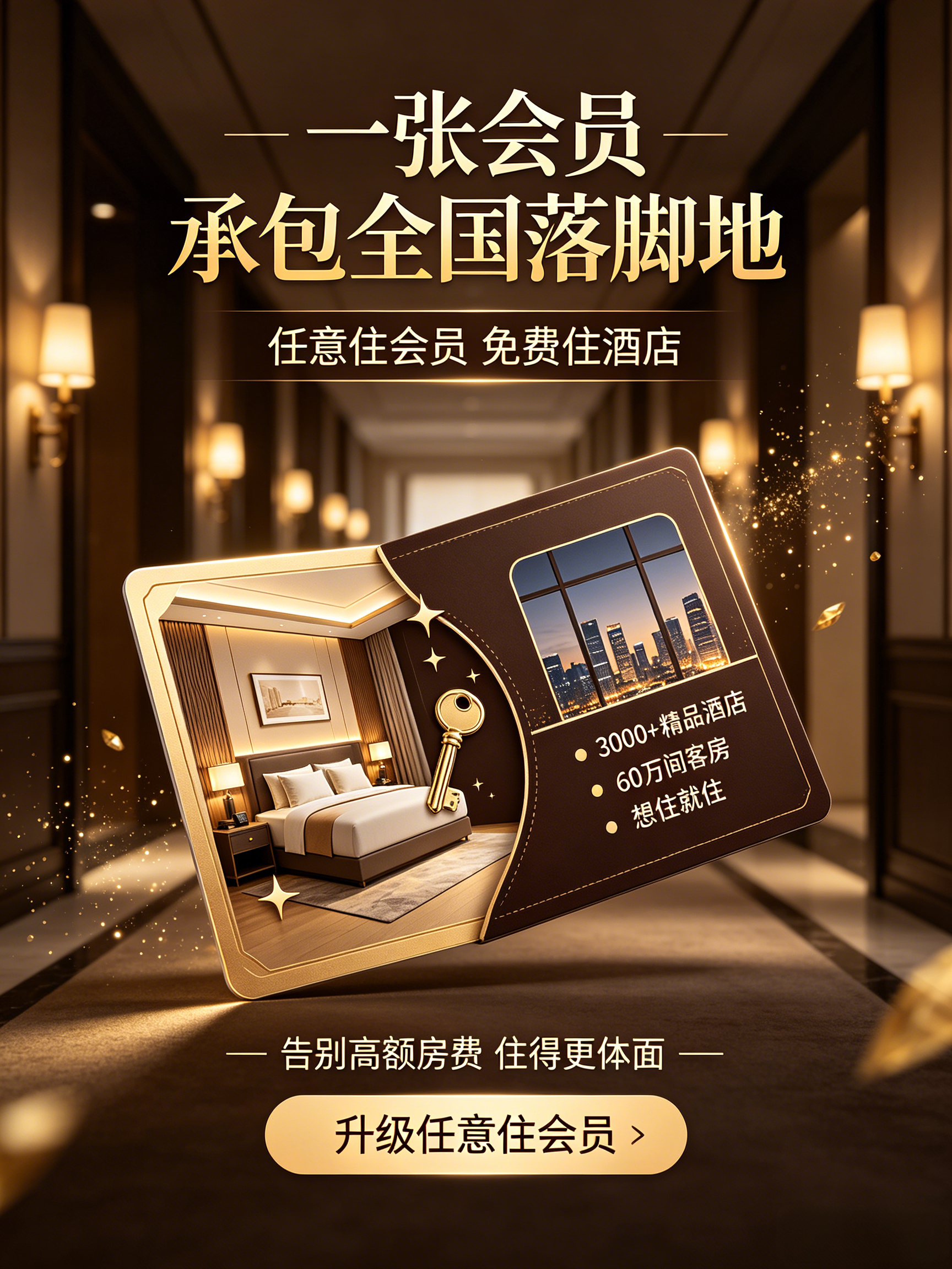 3000+精品酒店是什么概念？🏢
60万客房是什么概念？🛏️
 
就是——
你每天换一家酒店住，住1