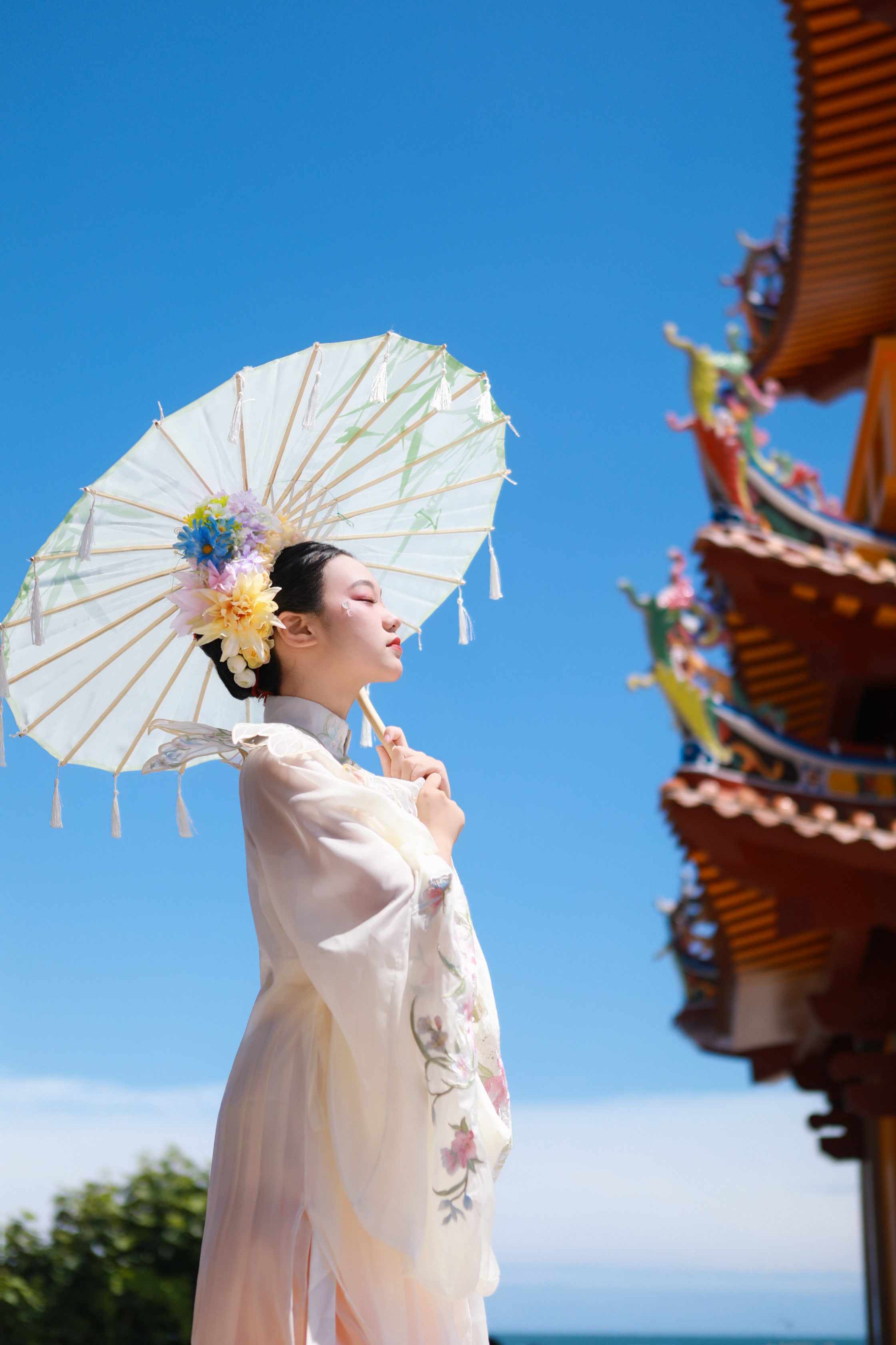 闺女簪花旅拍亲子时光🥳🥳