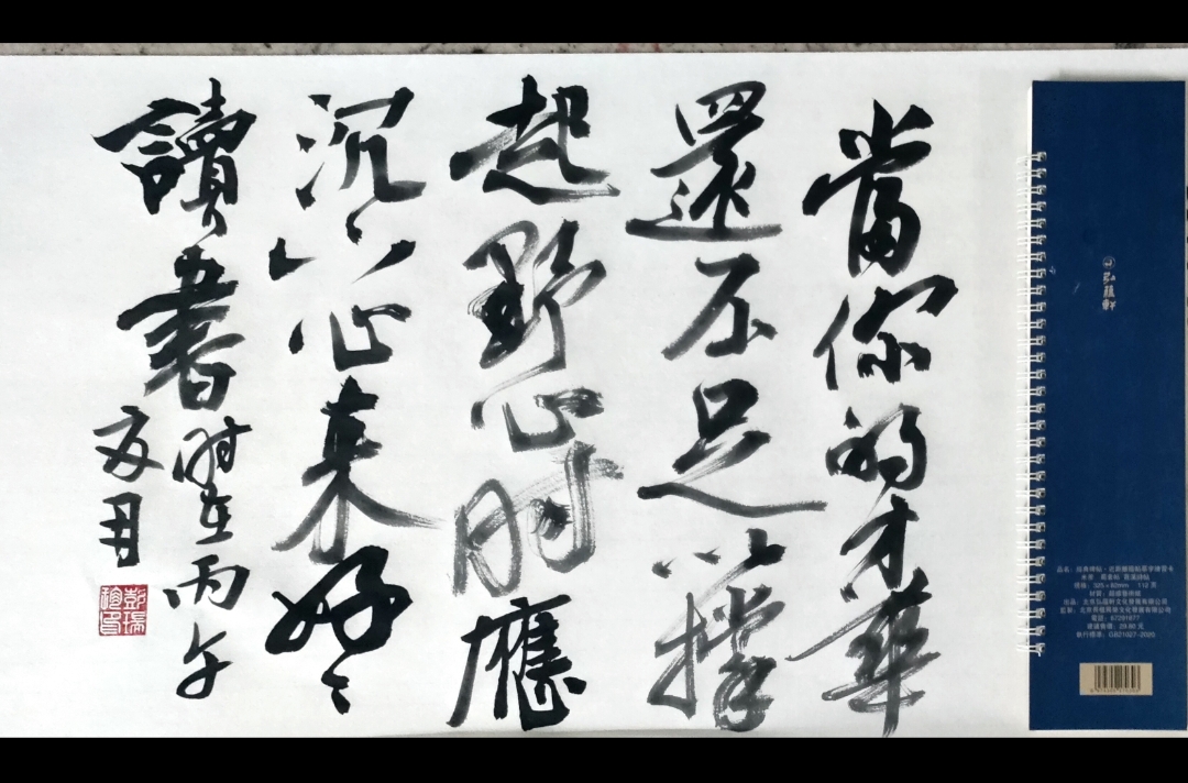 书法作品赏析：当你的才华还不足以撑起野心时应沉下心来好好读书