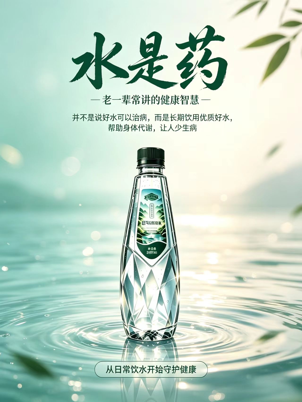 老一辈常讲：水是药。
 
并不是说好水可以治病，
而是长期饮用优质好水，
帮助身体代谢，让人少生病。