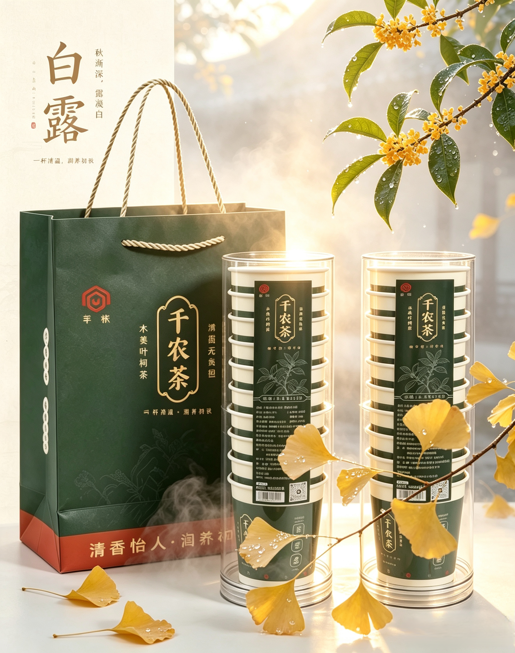 恰逢白露，一杯千农茶，清甜无负担