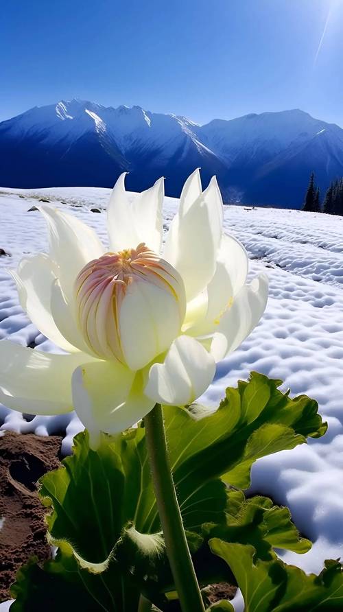 雪莲花生于寒峰乱石之间，于凛冽风雪里守住一身清白。
愿生活如花，清净自持🌨️。