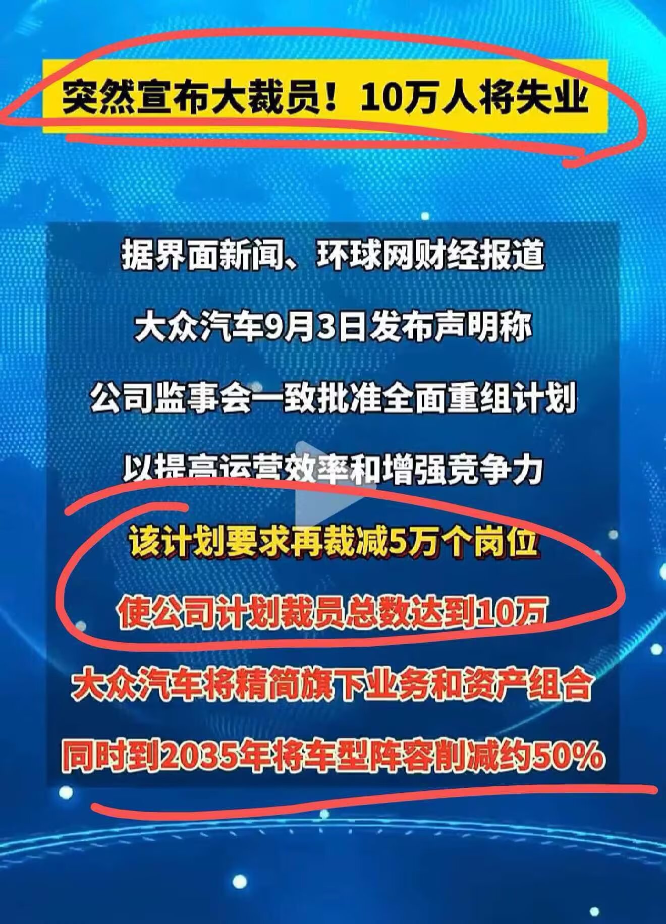 太突然了/惊讶/惊讶/惊讶
​又来一波下岗潮…
​这多少人，人到中年40 50突然被裁员了/抓狂/抓