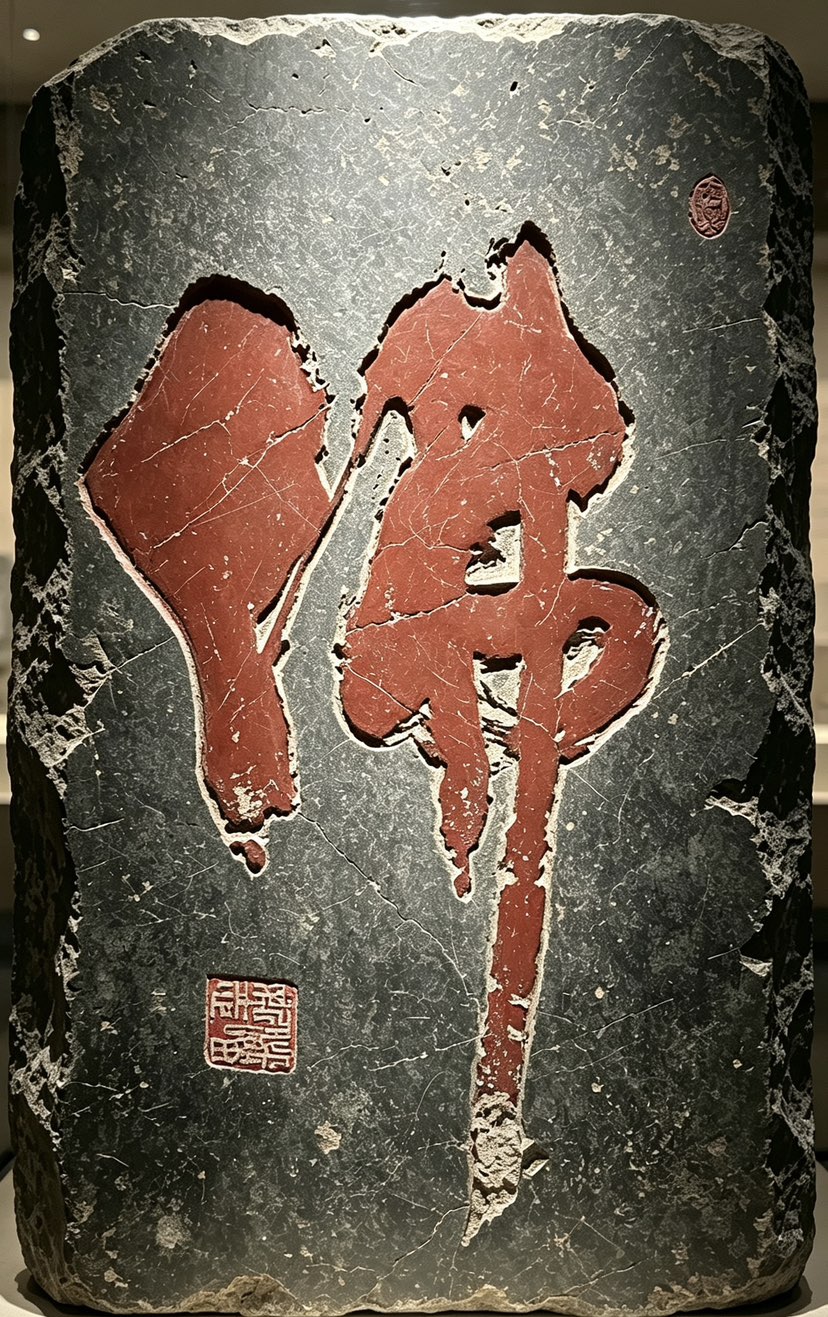 潘体书法石刻艺术效果❤️