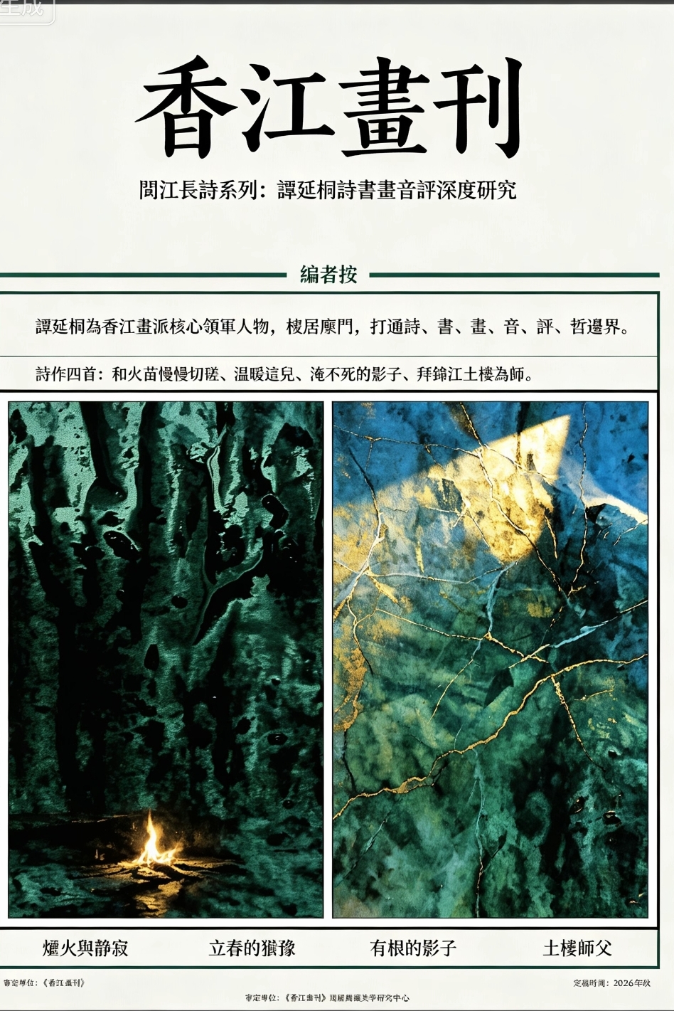 《香江畫刊》典藏專論
 香江畫派超驗美學體系：形成脈絡與視