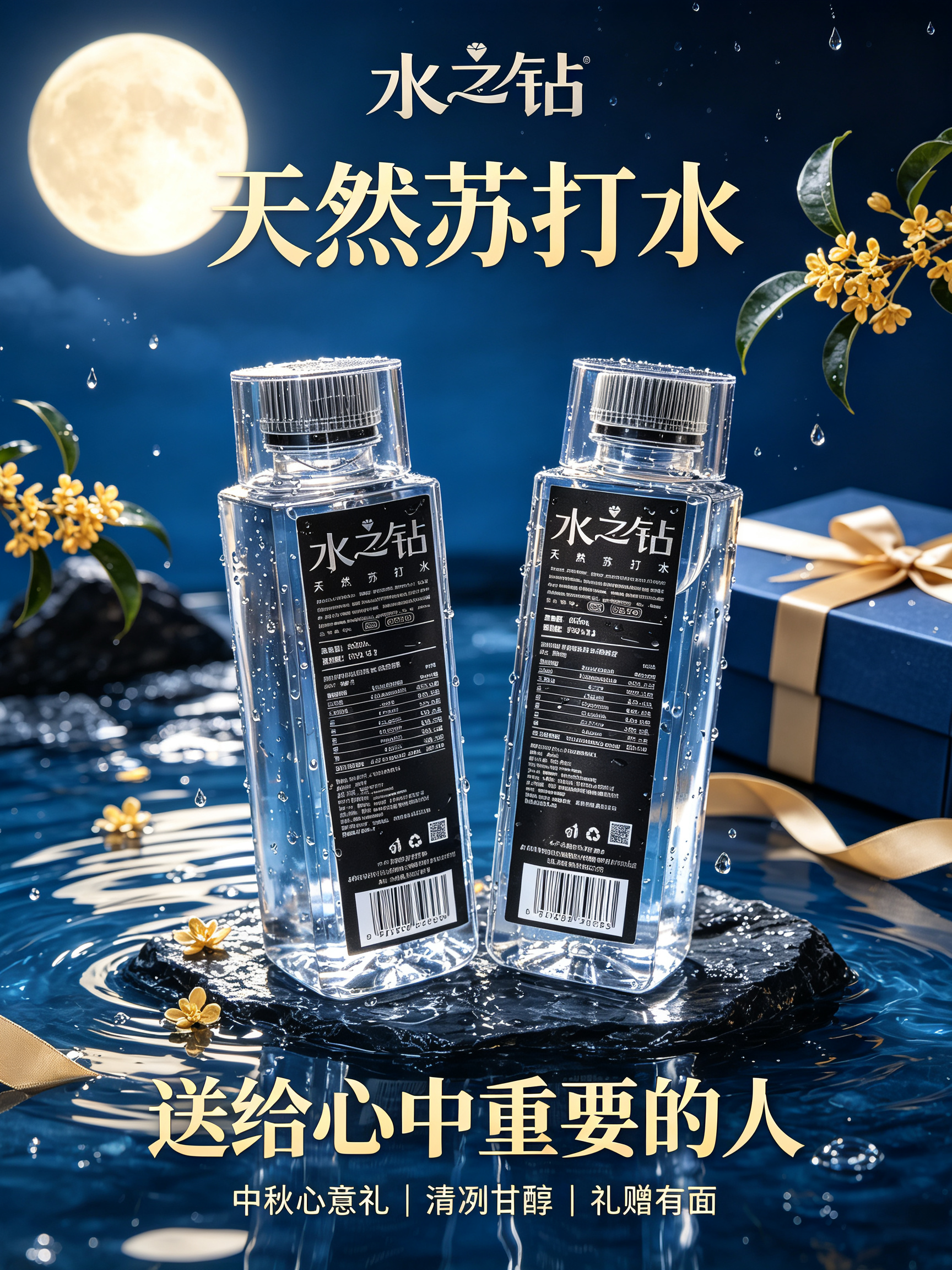 水之钻天然苏打水，12瓶礼盒装