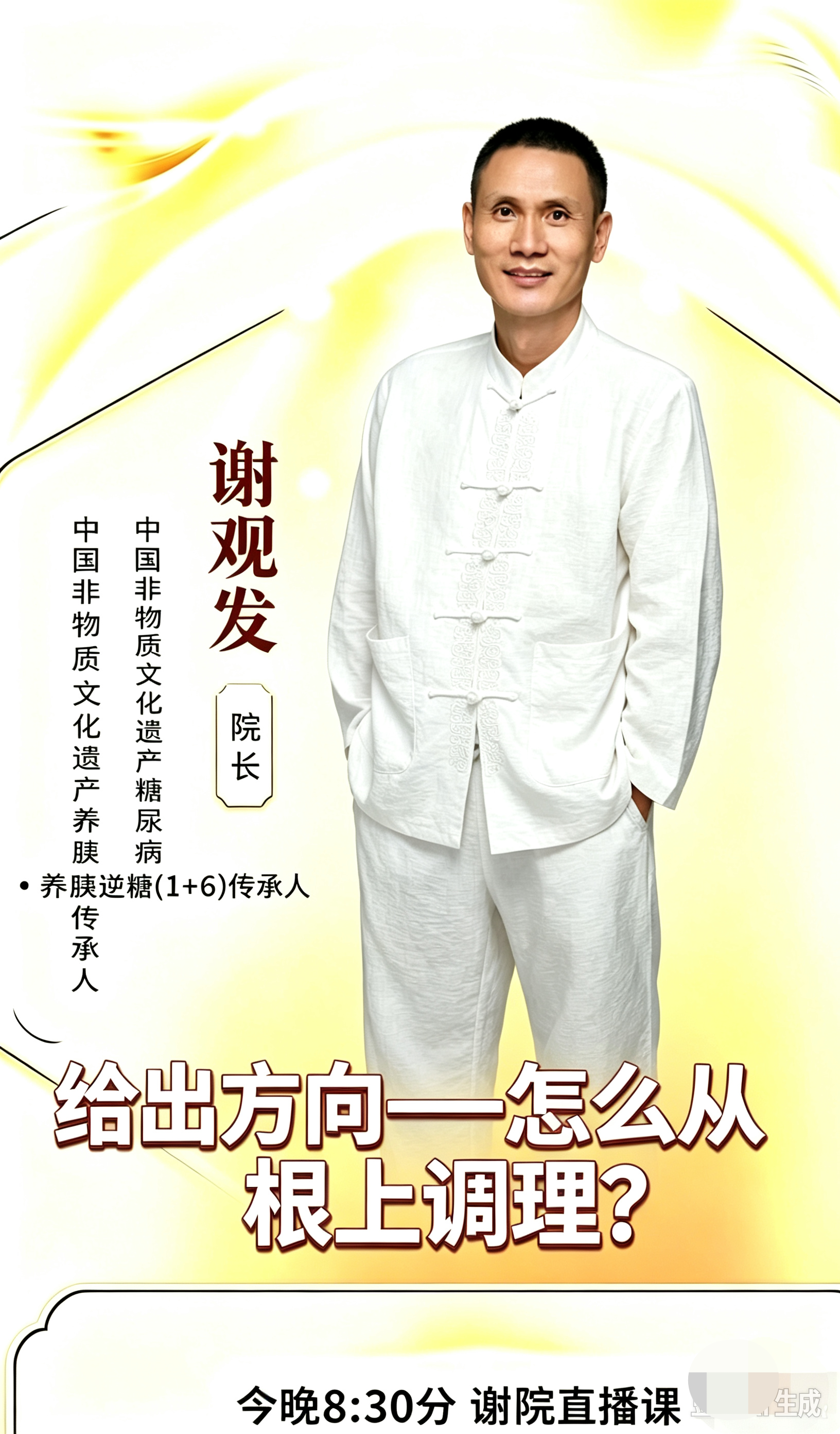 身体反复不舒服，根源没解决，调理都是白费。
✅清垃圾｜✅复弹性｜✅稳情绪
今晚8:30，谢院长直播
