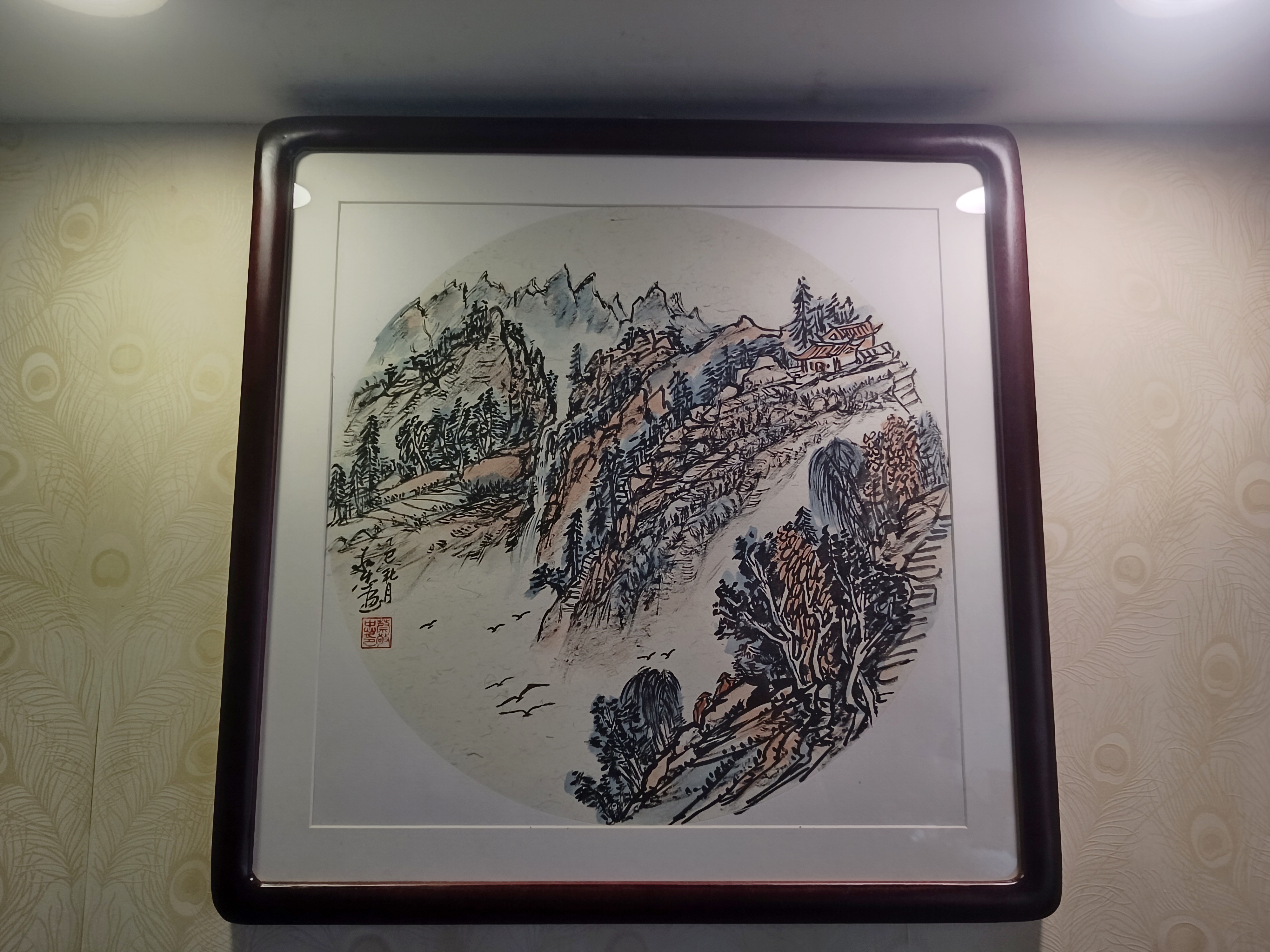 线墨山水画作品🌹🌹🌹