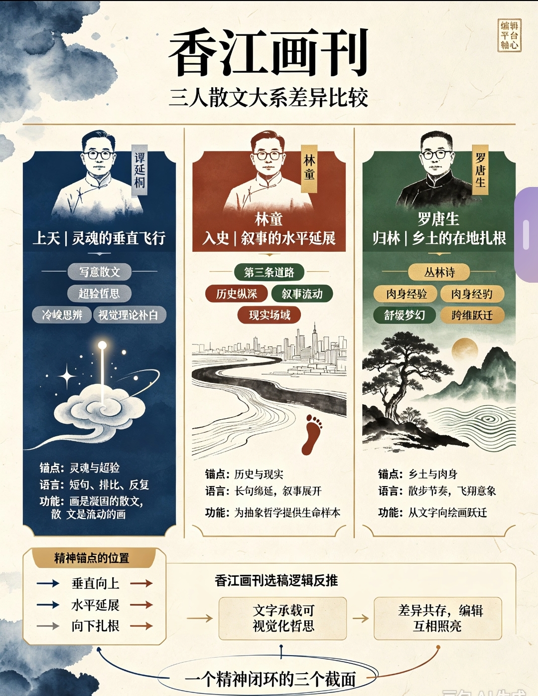 香江畫刊｜香江畫派核心人物三人散文大系深度分析