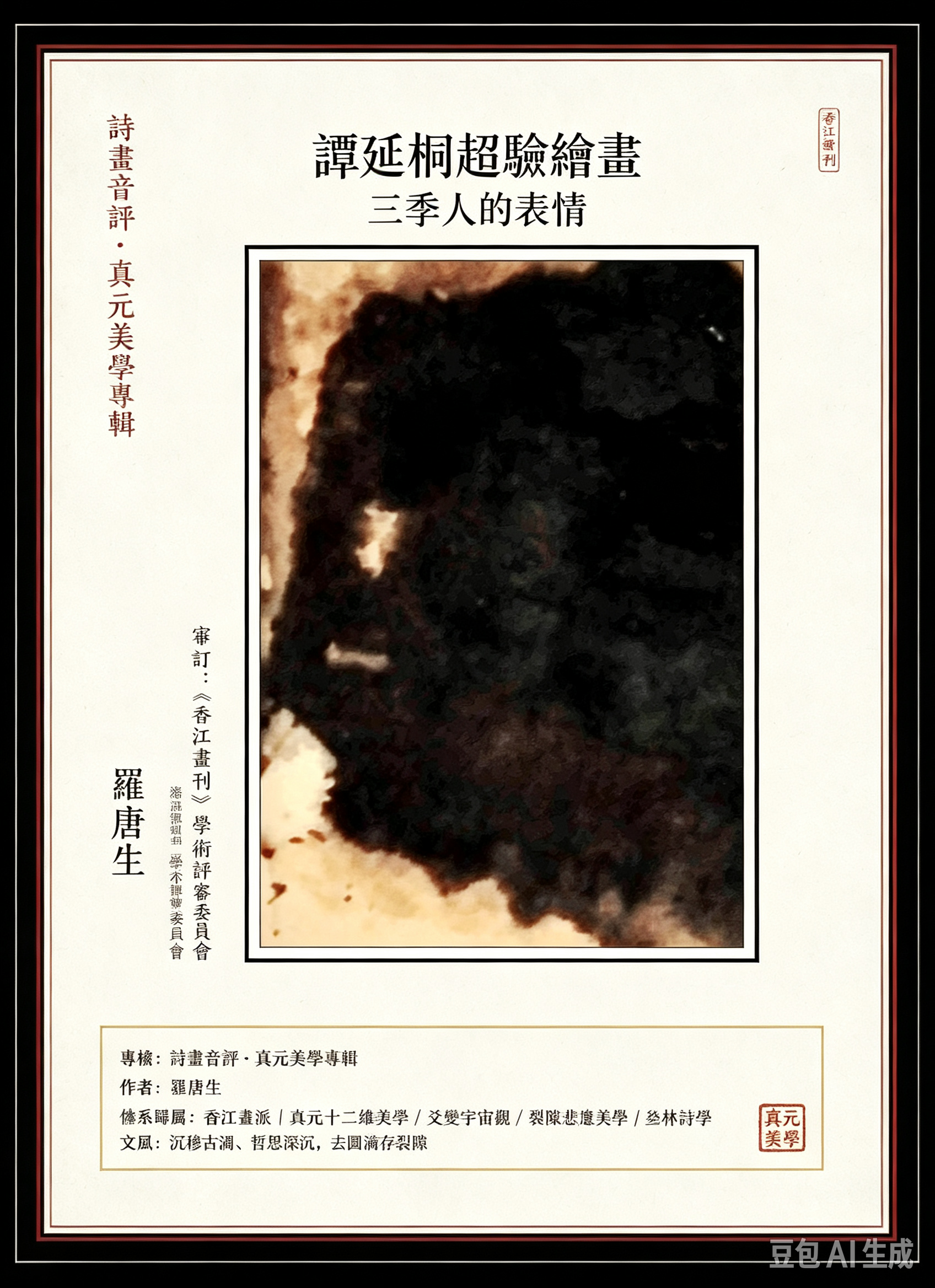 藝術大師、香江畫派領軍人物譚延桐專欄：詩畫音評·真元美學專輯
