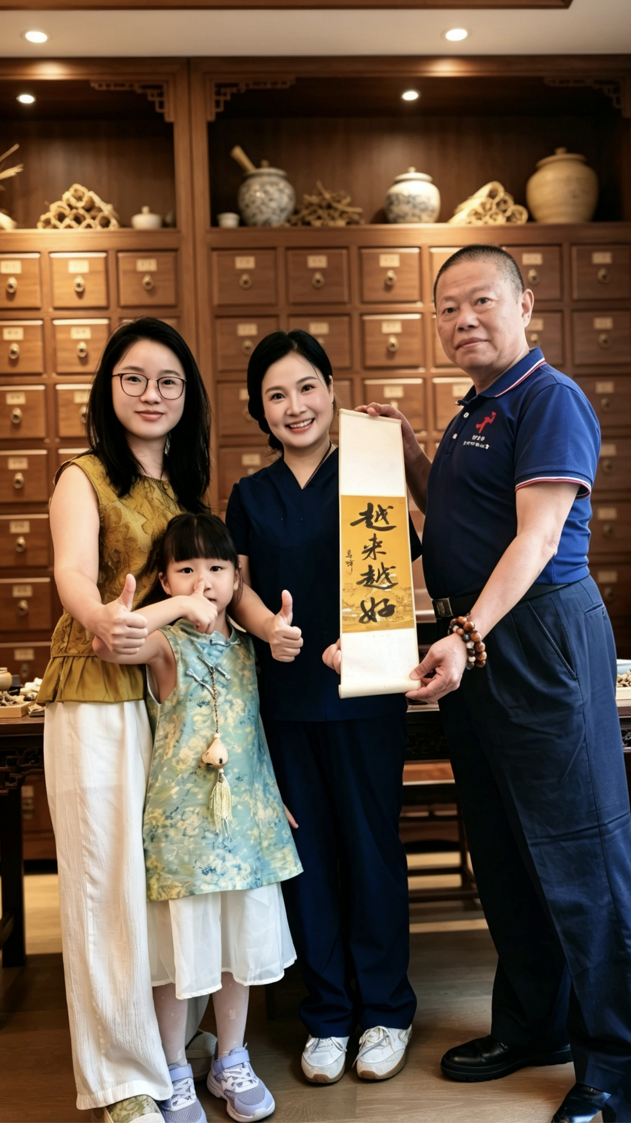 易医专家魏知杬医生是我们全家最信赖的私人健康顾问。昨日，魏知杬医生为我的夫人、职业书法老师郑雅今老师