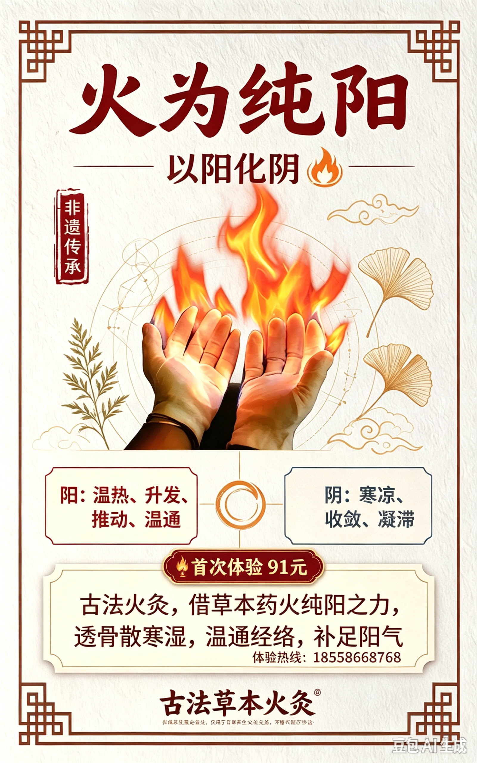 火为纯阳，以阳化阴。