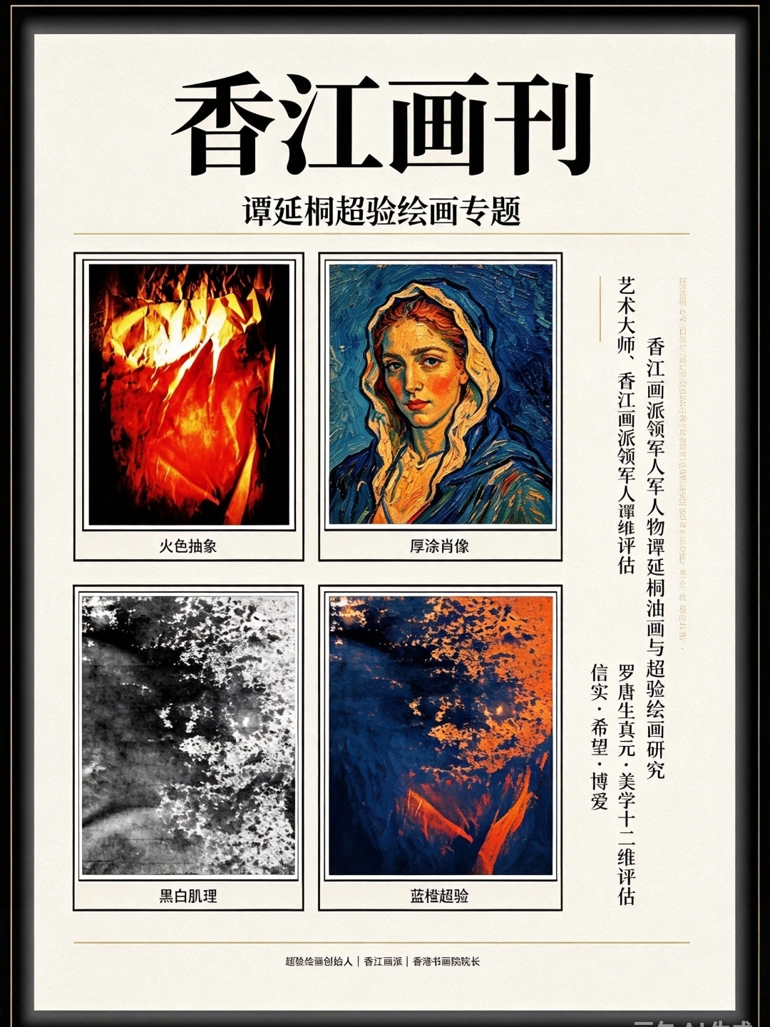 香江畫刊｜藝術大師、超验绘畫首创人譚延桐超驗繪畫四作深度研究