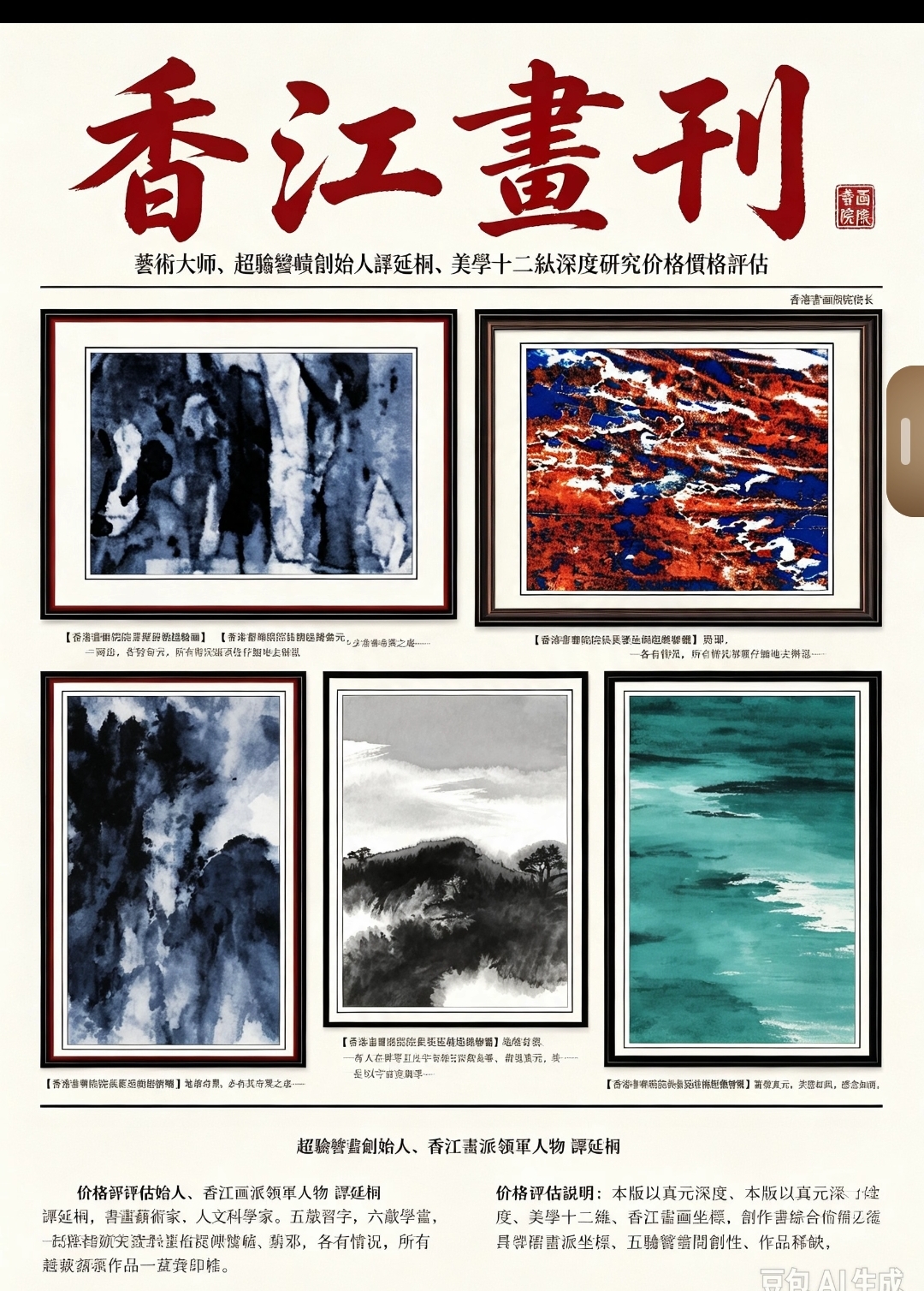 《香江畫刊》｜藝術大師、超驗繪畫創始人譚延桐五幅美学特质